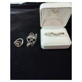 Ring lot - one marked Sterling silver, one
