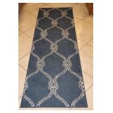 Blue accent runner rug 82" x 26"