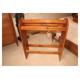 Handmade pine quilt rack