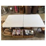 Lifetime folding fiberglass table