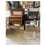 Lot - picture frames, Christmas collectibles,