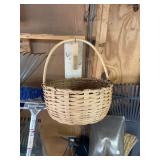 Split oak handled basket marked Jo '84