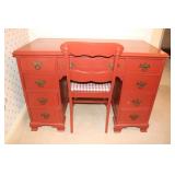Knee hole desk with chair 43 X 21 X 29.5