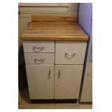 Metal kitchen cabinet with wooden top 24 X 24.5 X