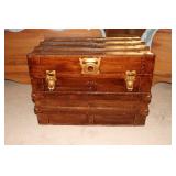 Flat top shipping trunk 26.5 X 16.5 X 18