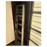 Aluminum 6 foot ladder and a 6 foot wooden ladder