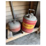 2 Metal gas cans