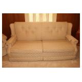 Accent chair and a 2 cushion sleeper sofa (some