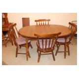 Dinette table with leaf and 4 chairs with seat