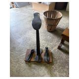 Cast iron cobblers shoe repair stand
