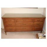 Mid Century Modern triple dresser 61.25 x 18.75 X