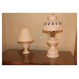 Moon & Stars style ceramic hurricane lamp and an