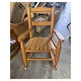 Child's rocker, baby crib and ironing board