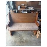 Wooden church pew with cushion 46 X 23