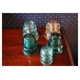 Lot - glass wire insulators (Whithall, Brookfield
