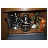 Cabinet lot - pots, pans, Mattre Chef, Wearever,