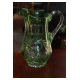 Green cut to clear pitcher 9"
