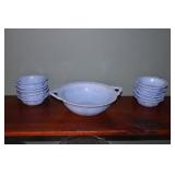 Jeanette Delphite glass Cherry Blossom dessert