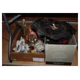 2 Box lots - Figurines, accent bowl, music box,