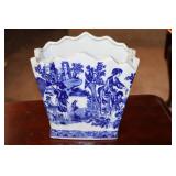 Victorian Ware Ironstone Cobalt Blue Planter