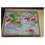 Novelty Turkish Towel Ensemble with flamingo