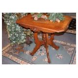 Victorian pine Eastlake side table
