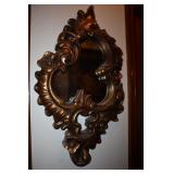 Rococo style wall mirror 16 X 27