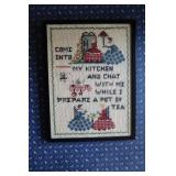 Framed needlepoint 11 X 14 1/2