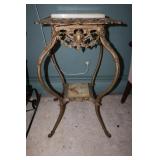 Victorian brass & onyx plant stand