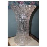 14" tall cut crystal vase