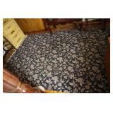 Dark blue/black accent rug 108 X 72