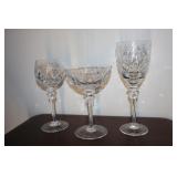 Lot - 3 Rogaska crystal Gallia glasses