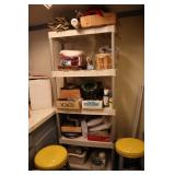 Plastic shelving 30" x 16" x 74" tall with