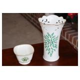 Lot - Lenox Holiday vase and candy dish