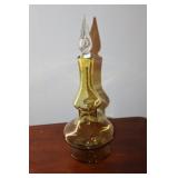 Blenko/Emoli amber glass decanter