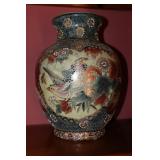 Satsuma style vase featuring hand