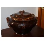 Terracotta tureen with lid