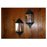 Tin & mirror candle wall sconces