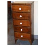 Pine 5 drawer cabinet 15 X 10 X 35 1/2H