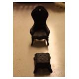Iron Art cast iron miniature doll chair and