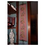 Needlepoint wall hanging tapestry featuring owls