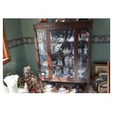 Mahogany china cabinet 42 1/2 X 17 1/2 X 60H