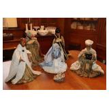 Hand made paper mache Nativity set
