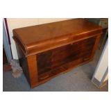 Lane cedar storage trunk with drawer & contents