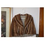 Fur stole or cape (possibly brown mink)