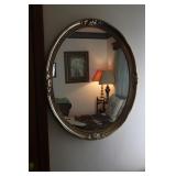 Oval gold tone mirror 25 X 31