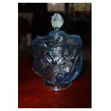 Fenton Paisley & Swirl design Salem Blue