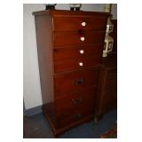 Pine 5 drawer cabinet 19 X 16 X 43H