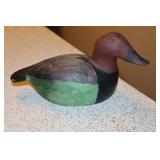1/3 size wooden canvasback carving