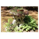 Cement Seahorse bird bath